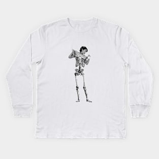 Skeleton Woman Kids Long Sleeve T-Shirt